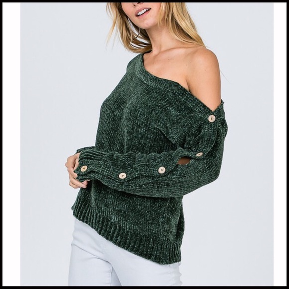 Off-the-Shoulder Chenille - Picture 5 of 5